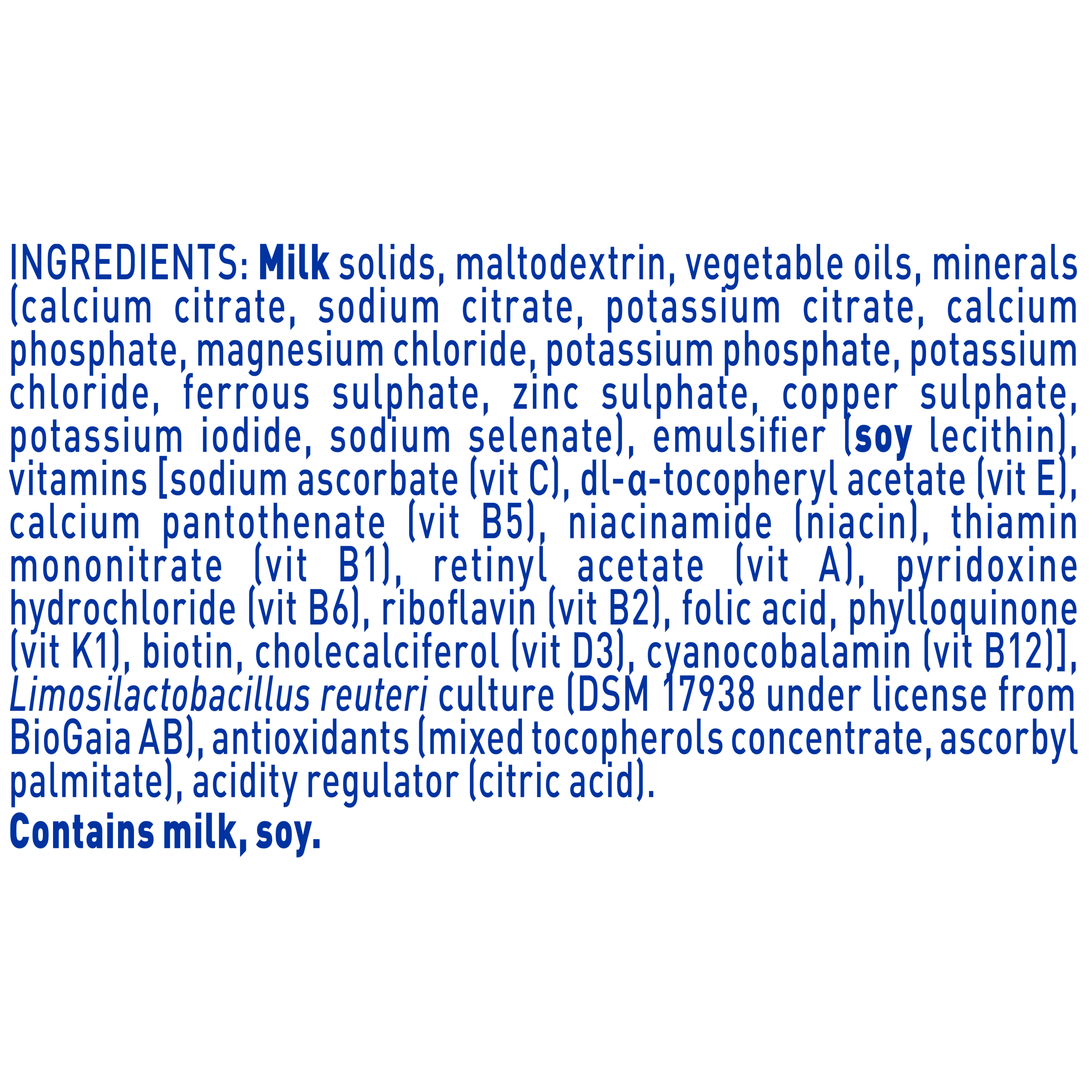 NAN Comfort 2 2025 Ingredients