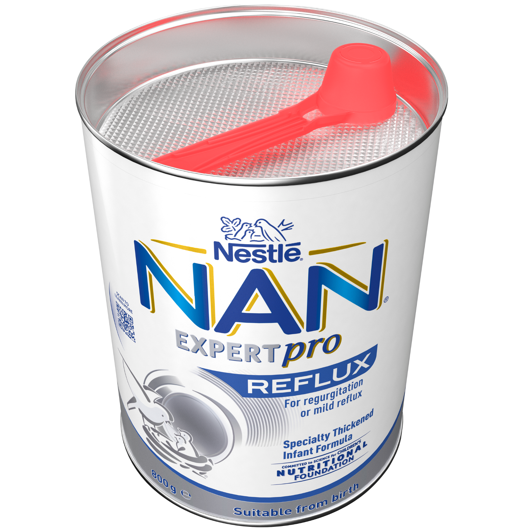 NAN EXPERTpro Reflux Formula for Babies with Regurgitation – 800g Lid off