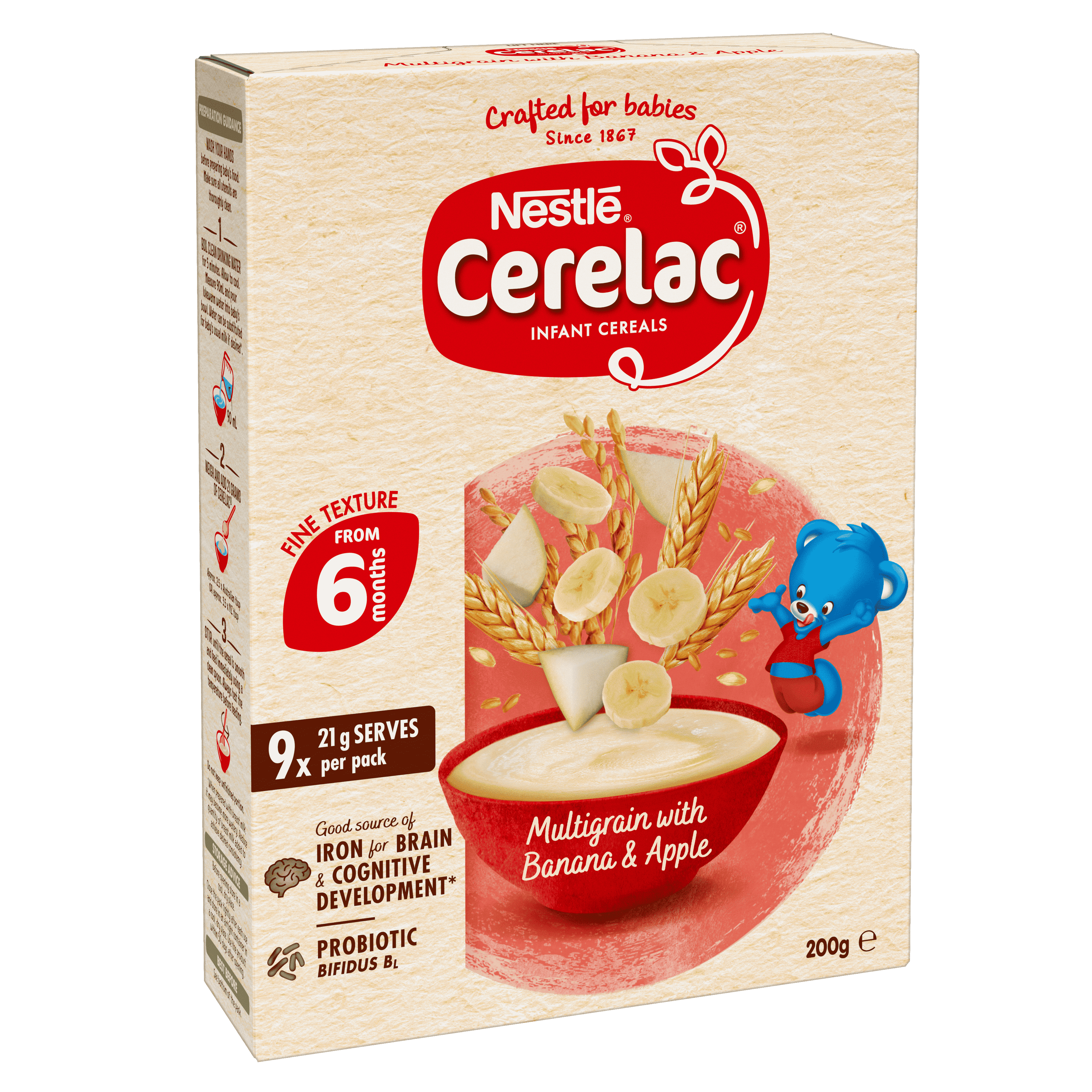 Nestlé CERELAC Multigrain Cereal for Infants with Banana & Apple – 200g -1