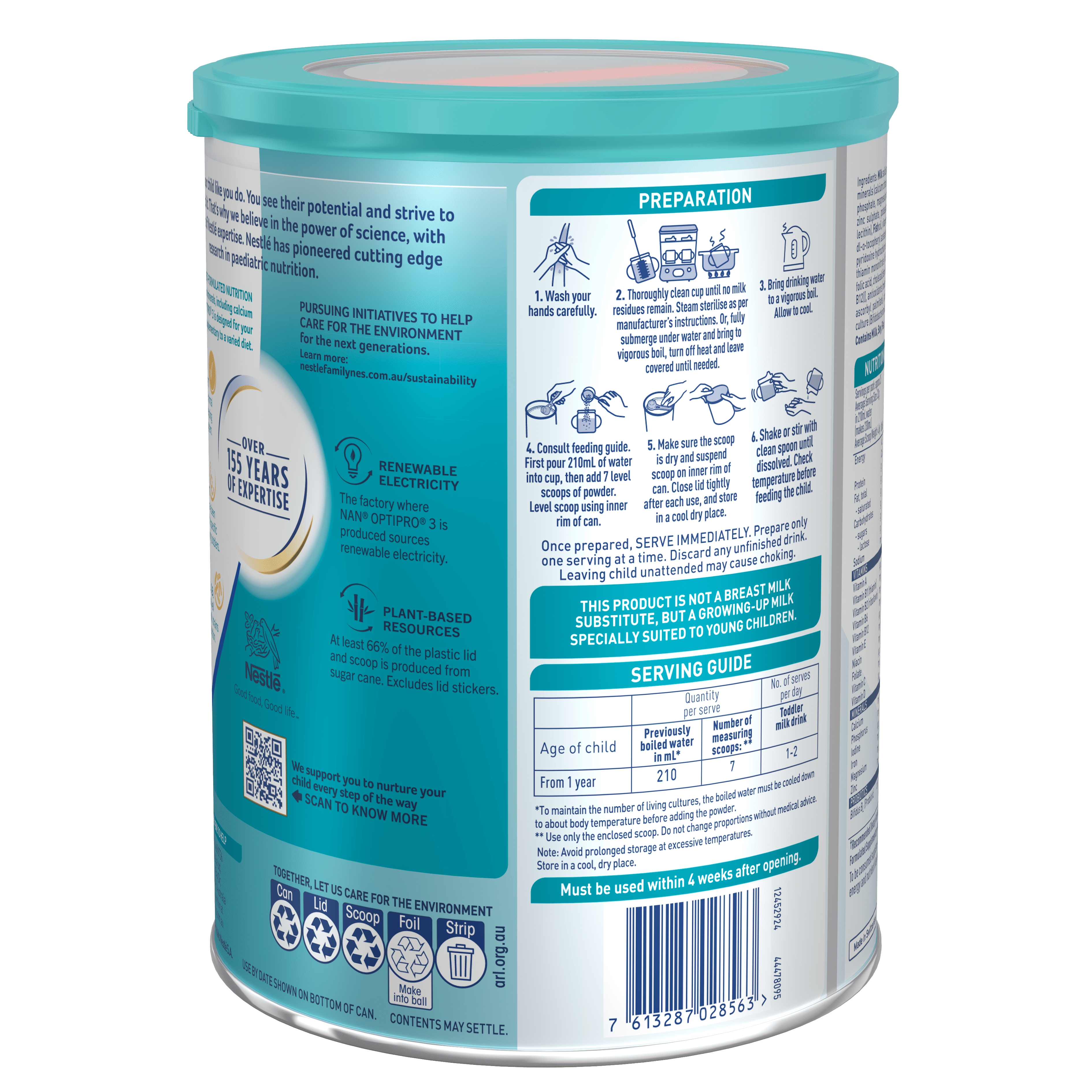 Nestlé NAN OPTIPRO 3 Toddler Formula, From 1 Year – 800g_6