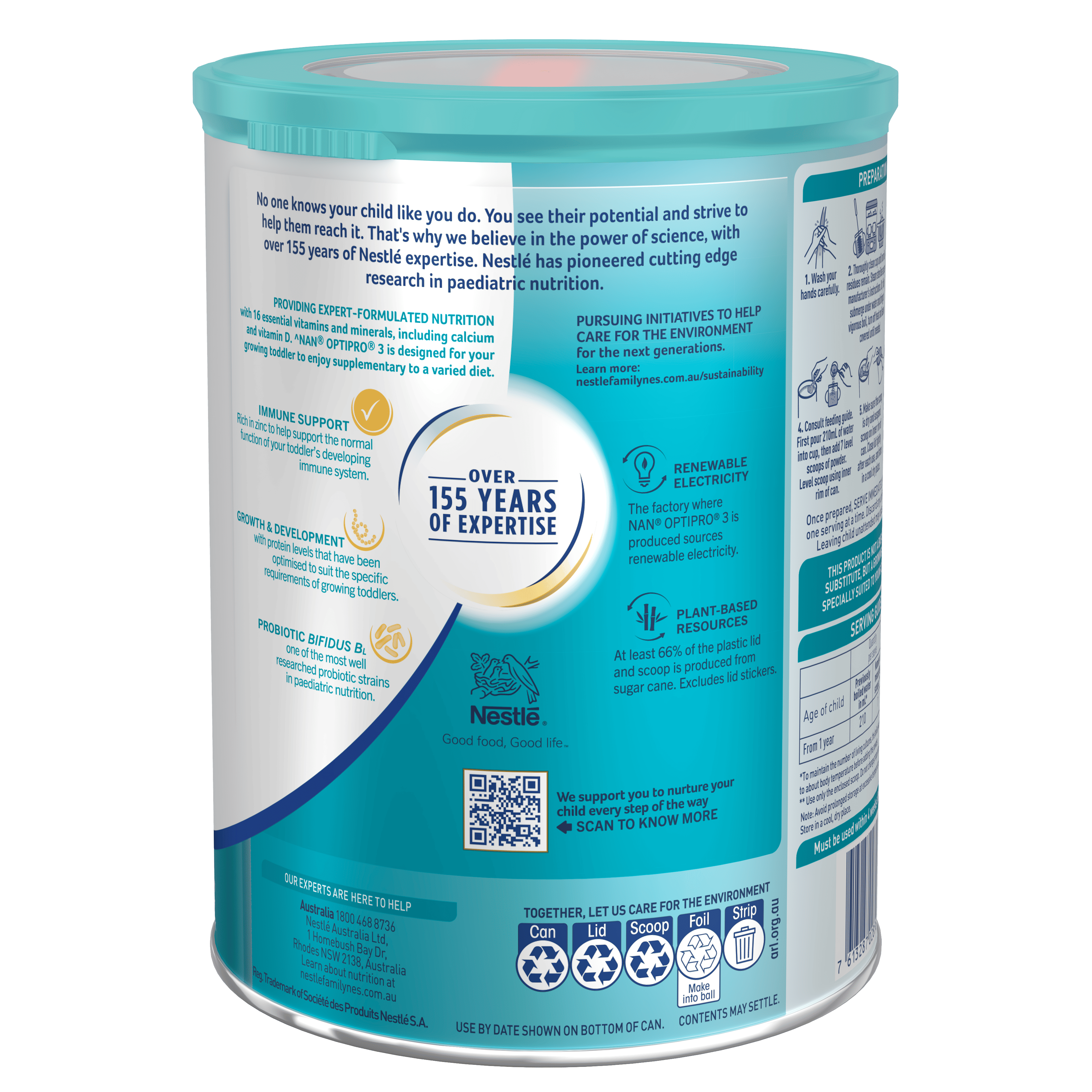 Nestlé NAN OPTIPRO 3 Toddler Formula, From 1 Year – 800g_7