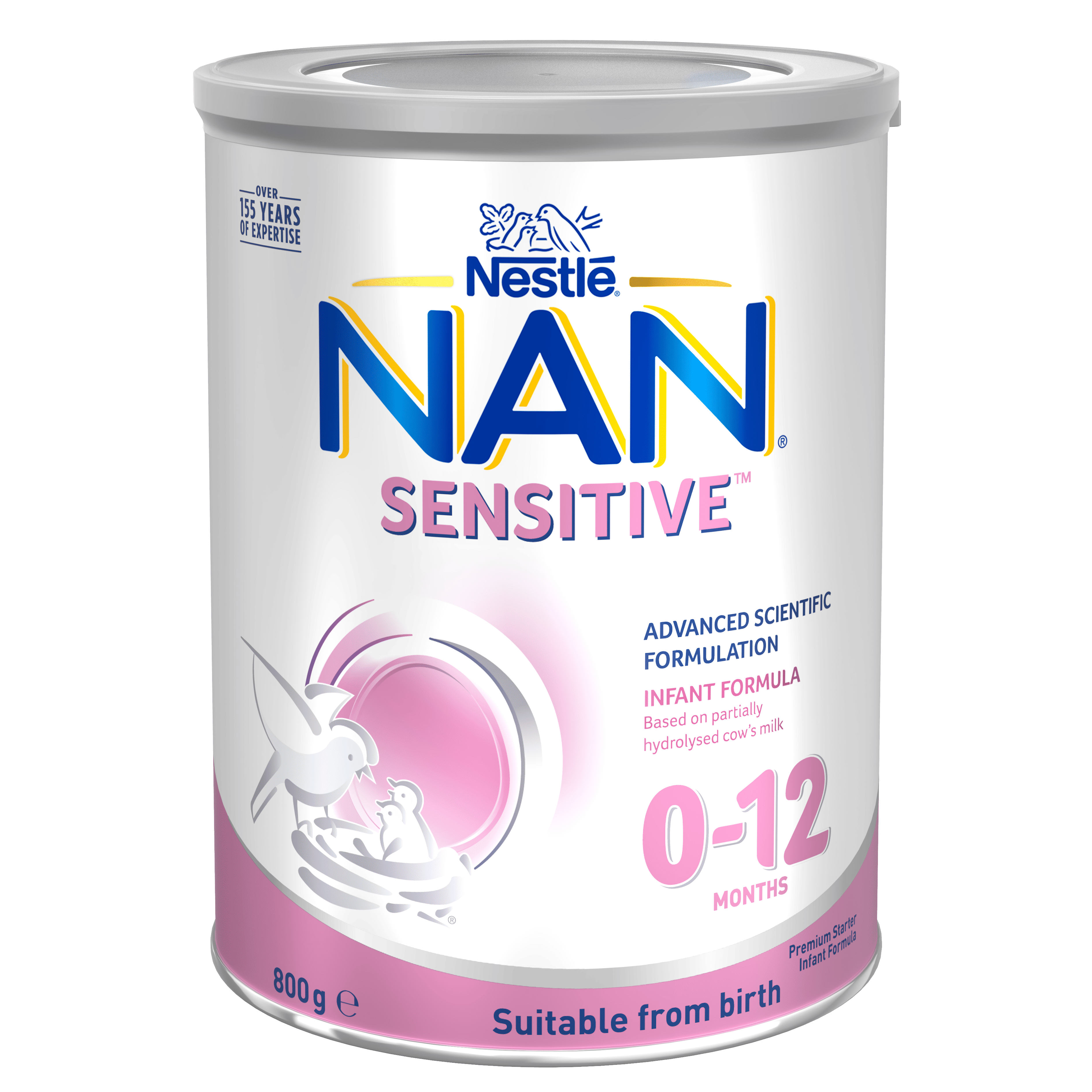 Nestlé NAN SENSITIVE Infant Formula, From Birth to 12 Months – front 800g