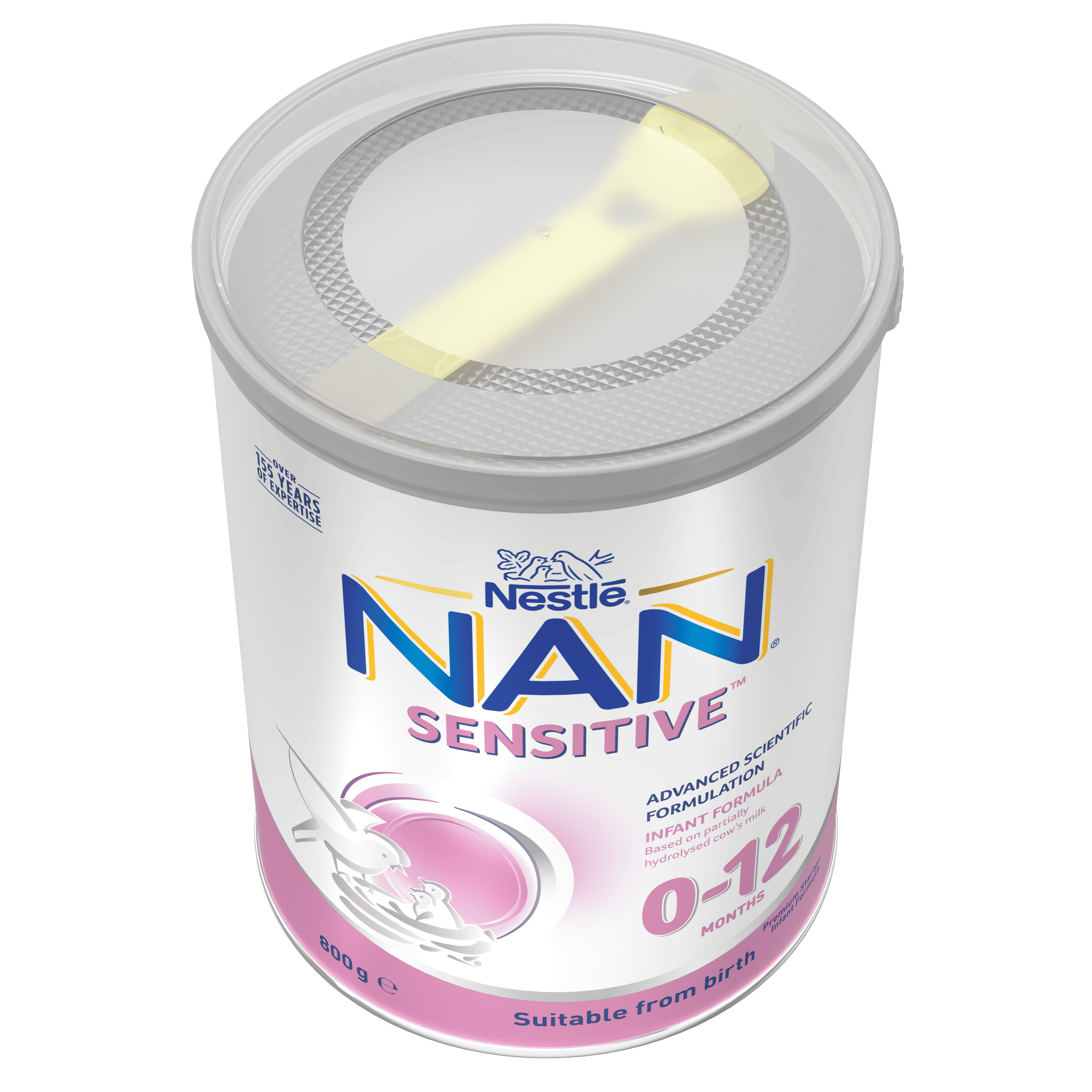 Nestlé NAN SENSITIVE Infant Formula, From Birth to 12 Months – 800g - Lid