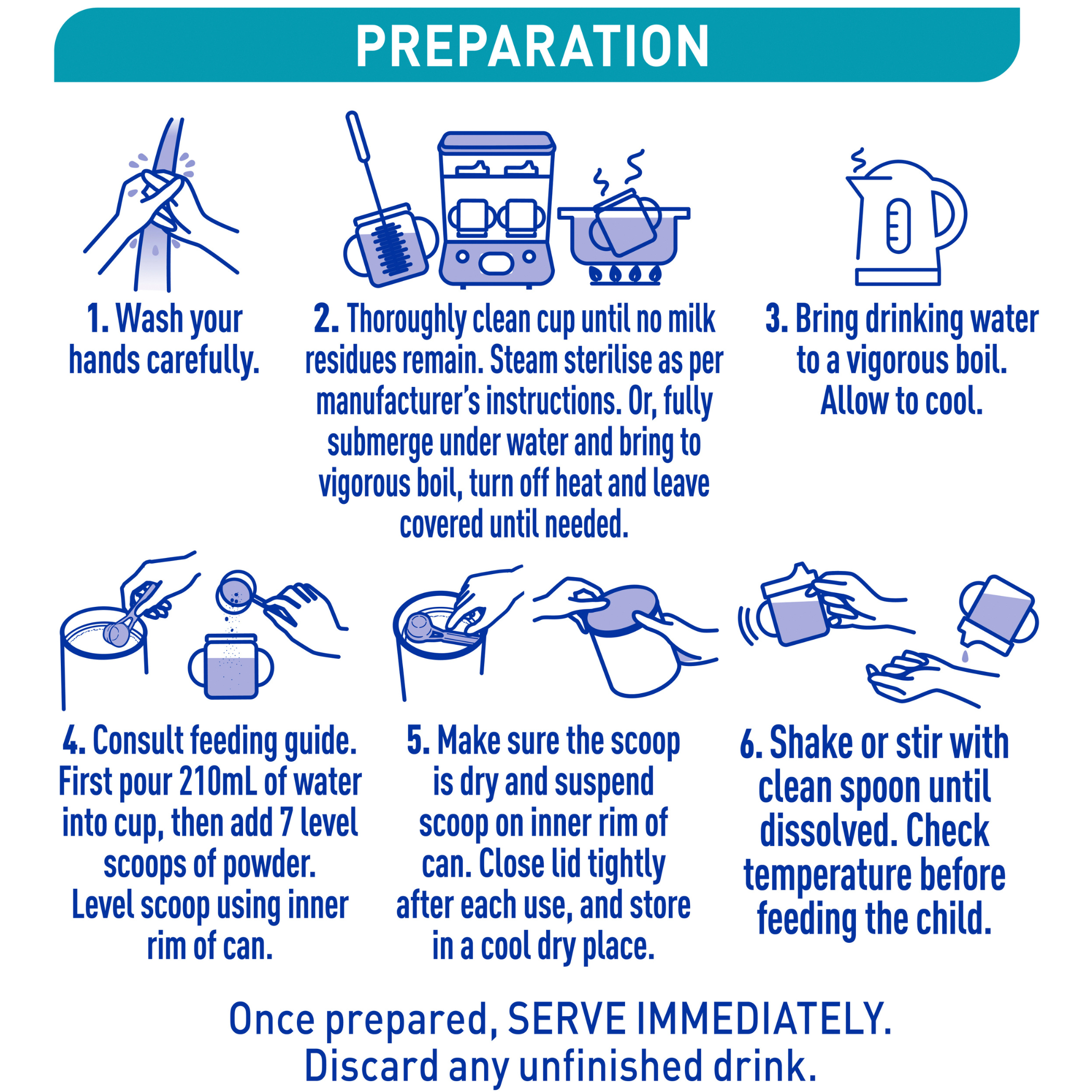 NAN OPTIPRO 3 Toddler Formula, From 1 Year  – 800g- Preparation Instruction