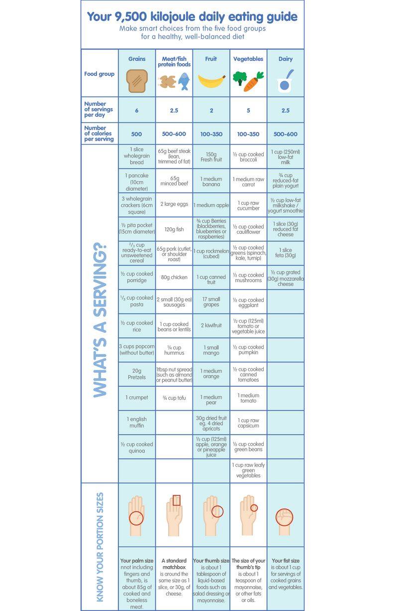 Your 9500 kilojoule daily eating guide during pregnancy