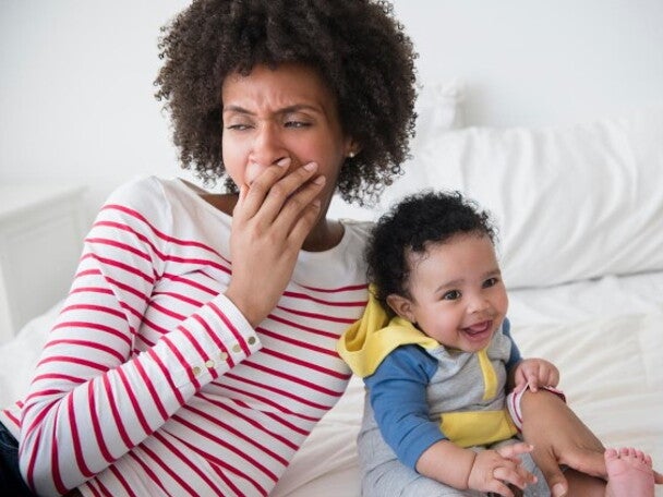 woman yawning woman yawning