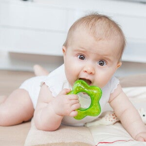 Baby tummy time chewing teething ring