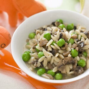 Cheesy Pea Mushroom Risoni