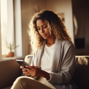 Woman on her phone