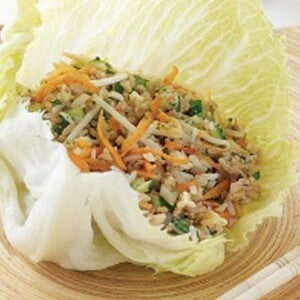 Asian Pork Salad in Lettuce Cups