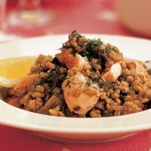 Barley Risotto with Trout