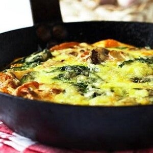 Potato Spinach and Mushroom Frittata