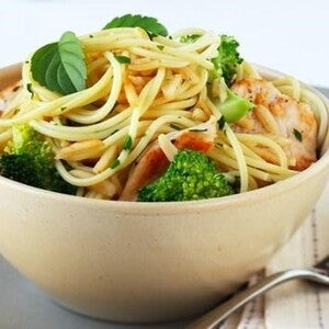 Chicken Broccoli and Almond Pasta