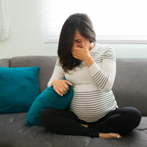 pregnancy lady upset