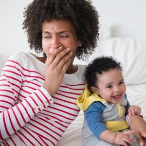 woman yawning