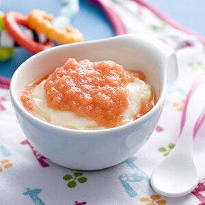 Vanilla Custard with Stewed Fruits or Fruit Mash Vanilla Custard with Stewed Fruits or Fruit Mash