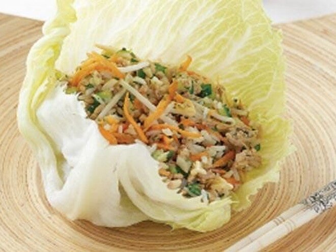 Asian Pork Salad in Lettuce Cups Asian Pork Salad in Lettuce Cups