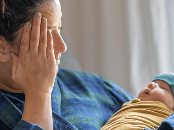 mum with baby looks tired mum with baby looks tired