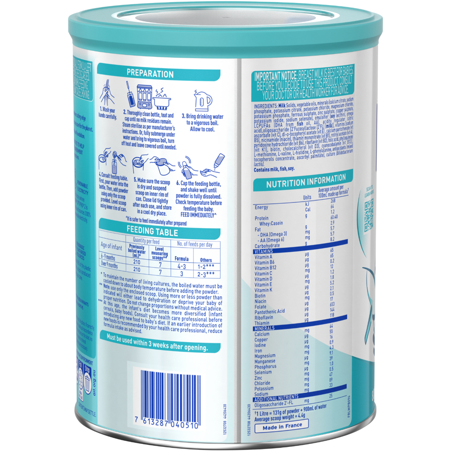 Nestlé NAN OPTIPRO 2 Stage 2 Formula 6-12 Months – 800g Back RHS