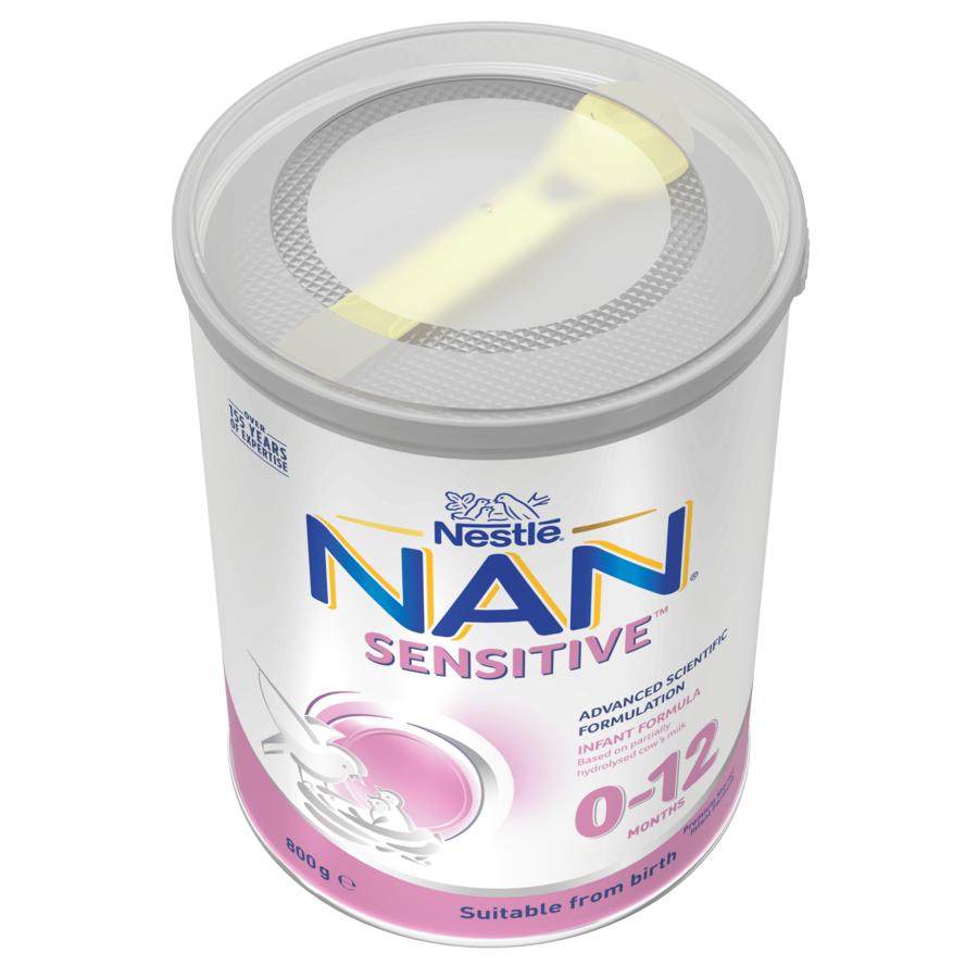 Nestlé NAN SENSITIVE Infant Formula, From Birth to 12 Months – 800g - Lid