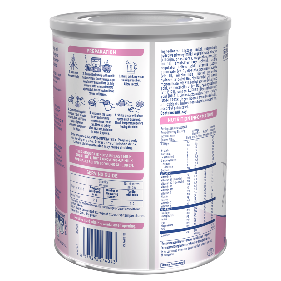 Nestlé NAN SENSITIVE Toddler, Premium Toddler 1+ Years Milk Drink – 800g side