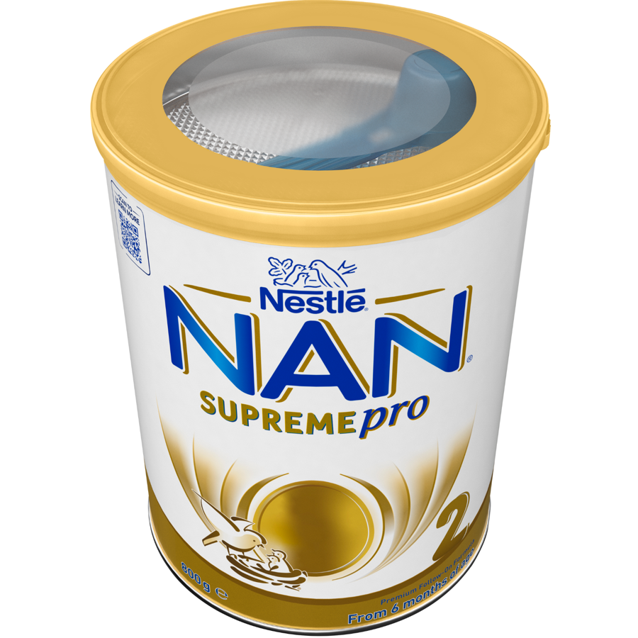 Nestlé NAN SUPREMEpro 2, Premium Follow-On Formula 6-12 Months – 800g Lid Nestlé NAN SUPREMEpro 2, Premium Follow-On Formula 6-12 Months – 800g Lid