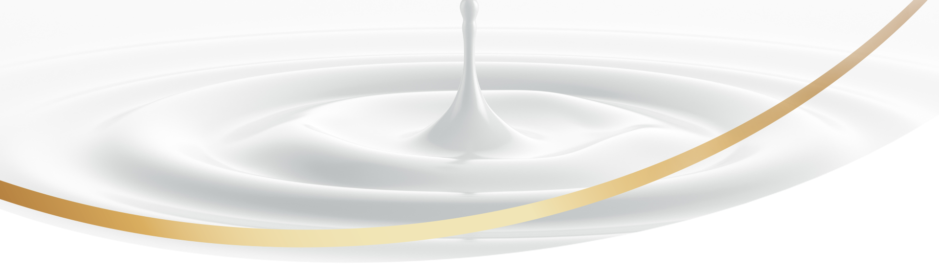 milk drop with gold swoosh