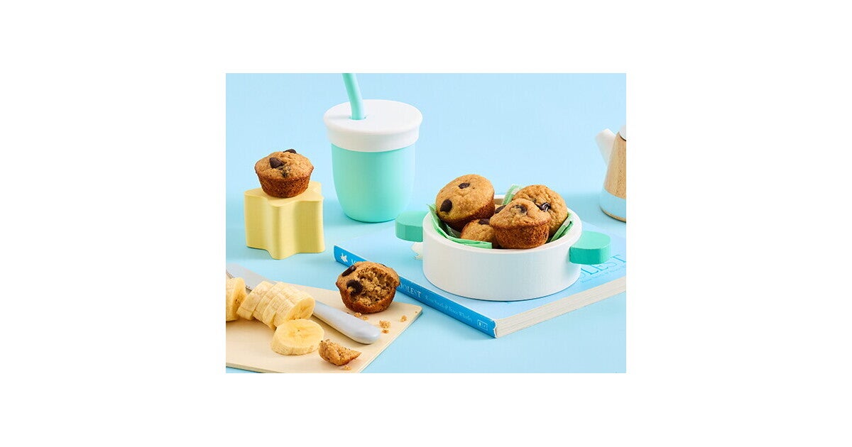 Chocolate Chip Banana Mini Muffins | For Toddlers